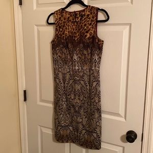 Ann Taylor fitted sleeveless sheath dress size 6